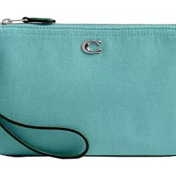 Coach Essential Denim Small Wristlet (Green) NWT - Picture 8 of 8
